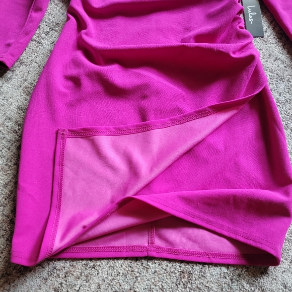 NWT Lulus Baby‎ Be Mine Magenta Off-the-Shoulder Bodycon Mini Dress Size Medium - Picture 6 of 13